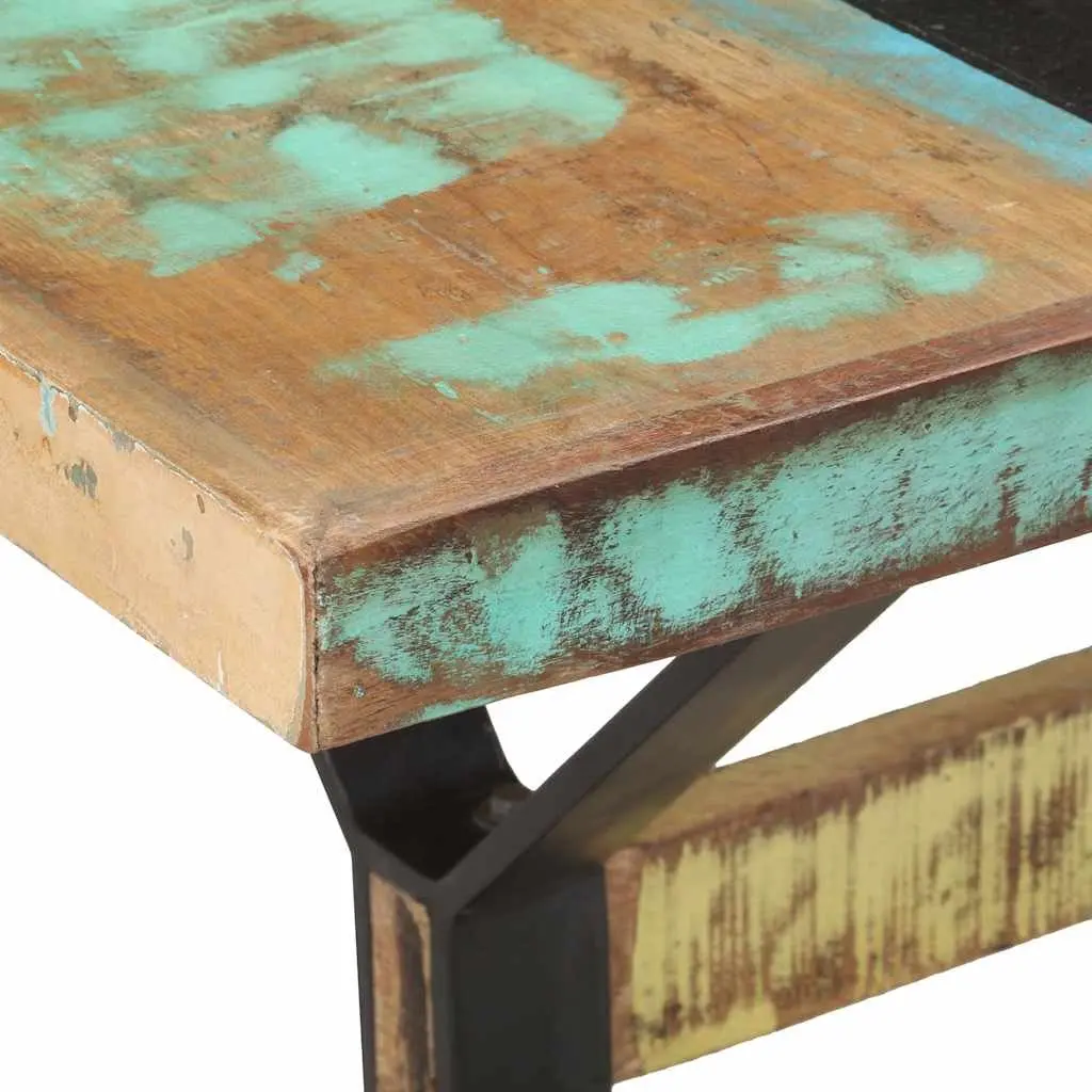 Solid Reclaimed Wood Industrial Dining Table 160x80x76 cm