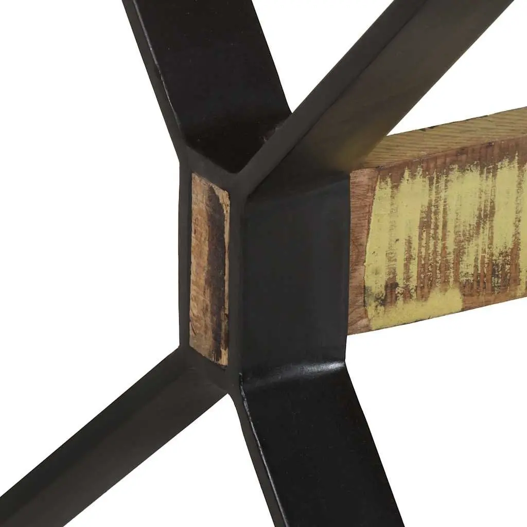 Solid Reclaimed Wood Industrial Dining Table 160x80x76 cm