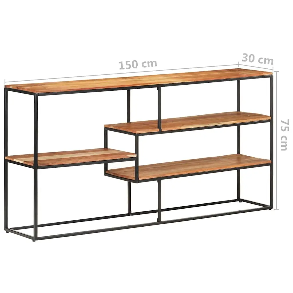 Industrial Acacia Wood Sideboard with Steel Frame 150x30x75 cm