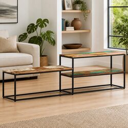 Industrial Style TV Cabinet 180x30x50 cm Solid Reclaimed Wood