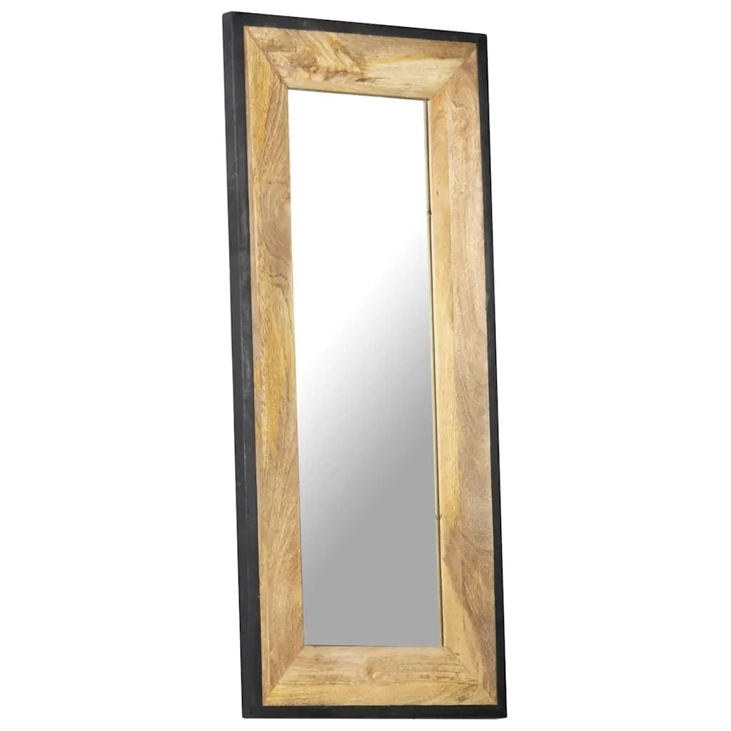 Brown Wall Mirror in Solid Mango Wood 110x50cm
