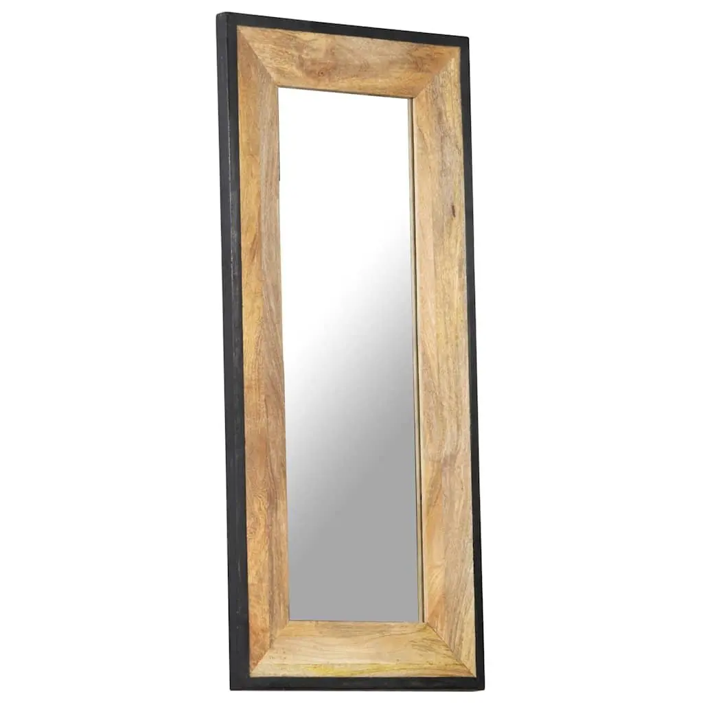 Brown Wall Mirror in Solid Mango Wood 110x50cm
