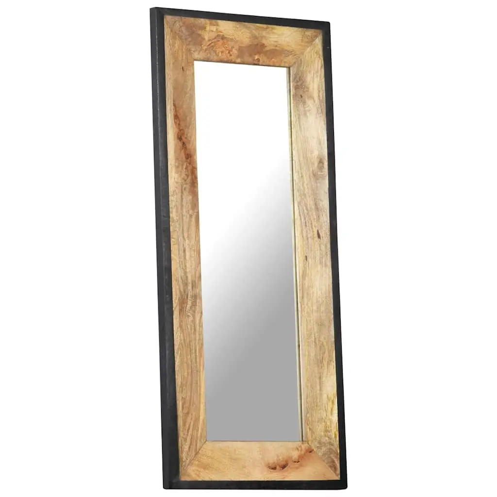 Brown Wall Mirror in Solid Mango Wood 110x50cm