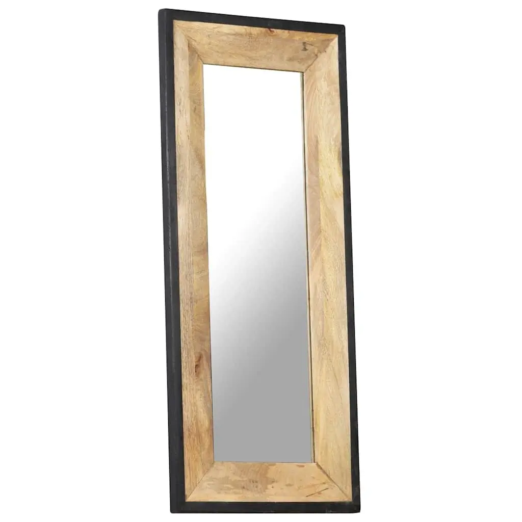 Brown Wall Mirror in Solid Mango Wood 110x50cm