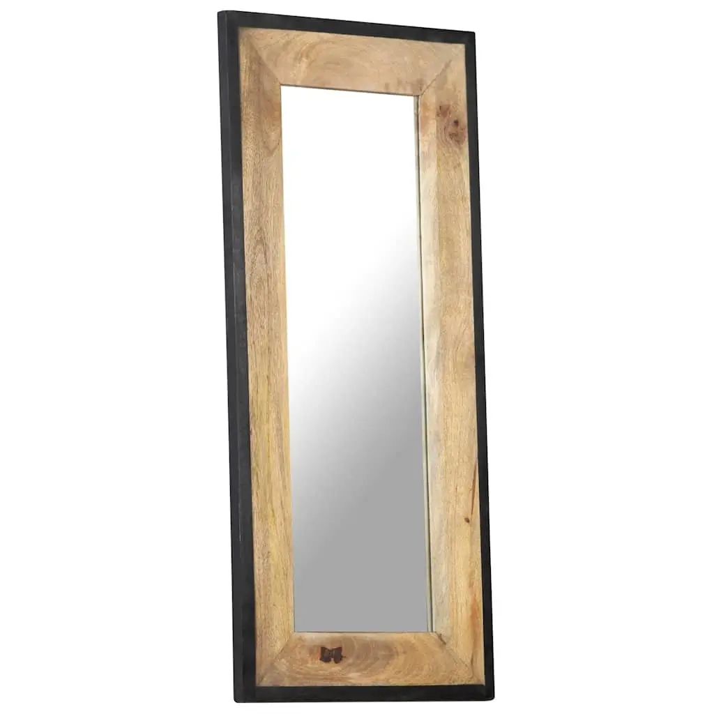 Brown Wall Mirror in Solid Mango Wood 110x50cm
