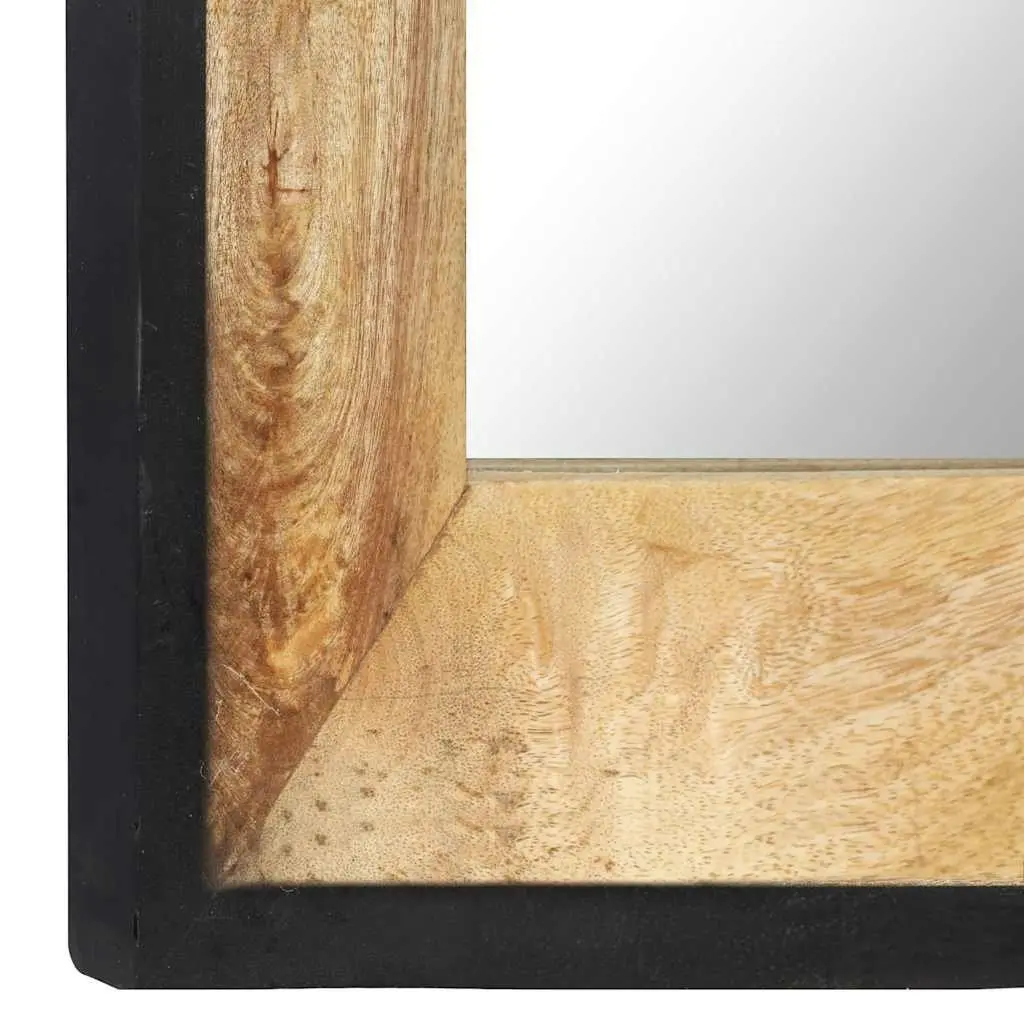 Brown Wall Mirror in Solid Mango Wood 110x50cm