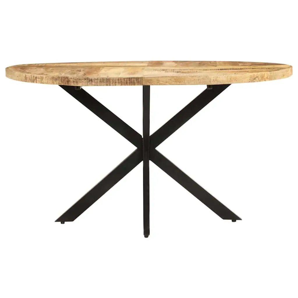 Brown Solid Mango Wood Dining Table 140x80x75 cm