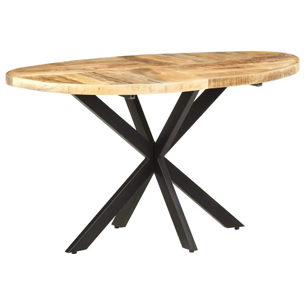 Brown Solid Mango Wood Dining Table 140x80x75 cm