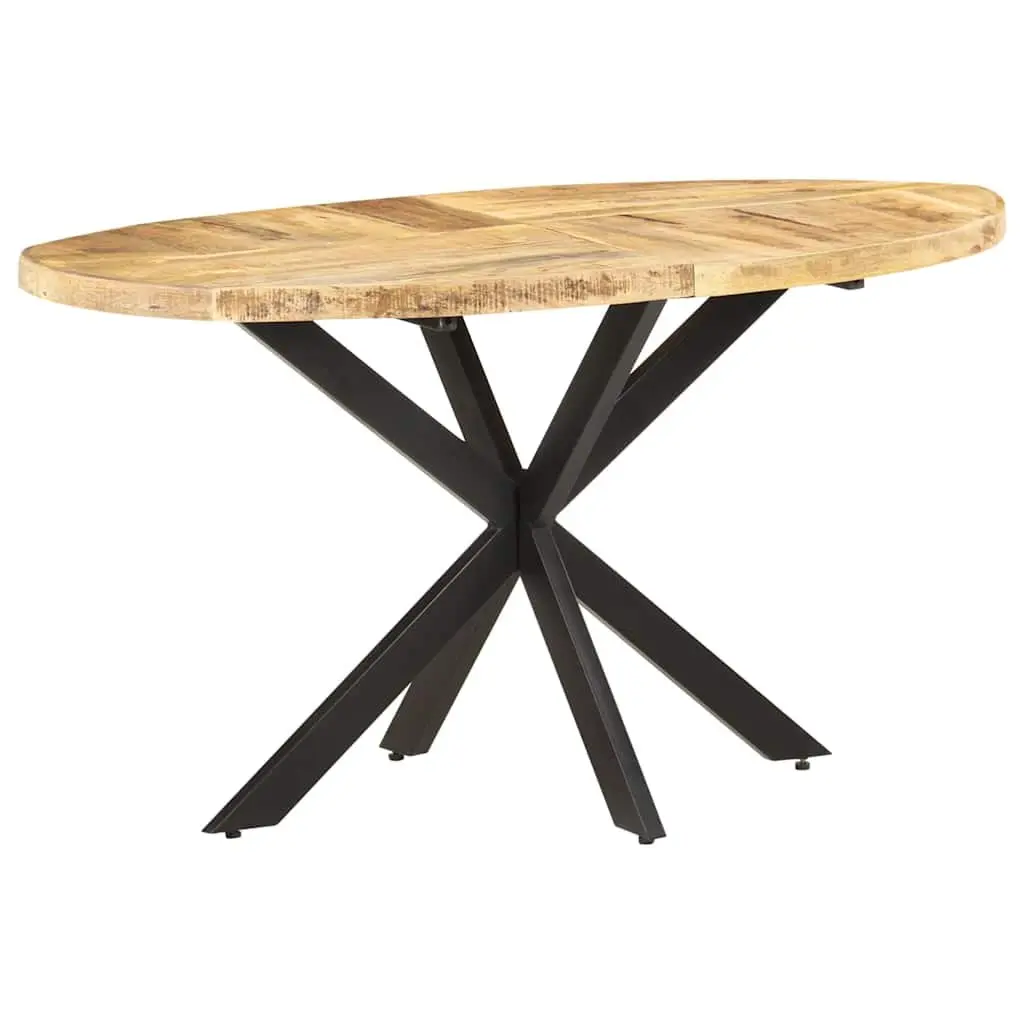 Brown Solid Mango Wood Dining Table 140x80x75 cm