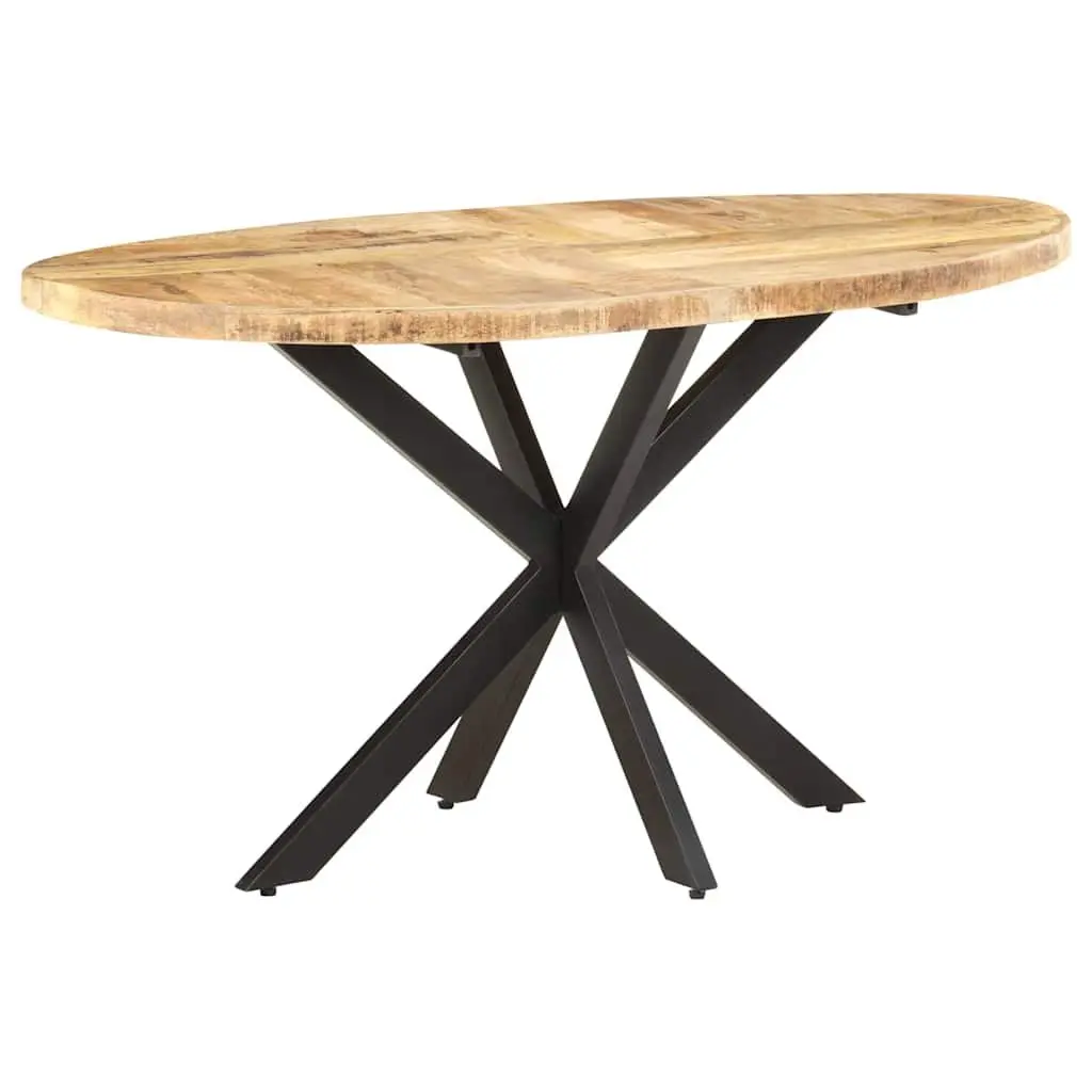 Brown Solid Mango Wood Dining Table 140x80x75 cm