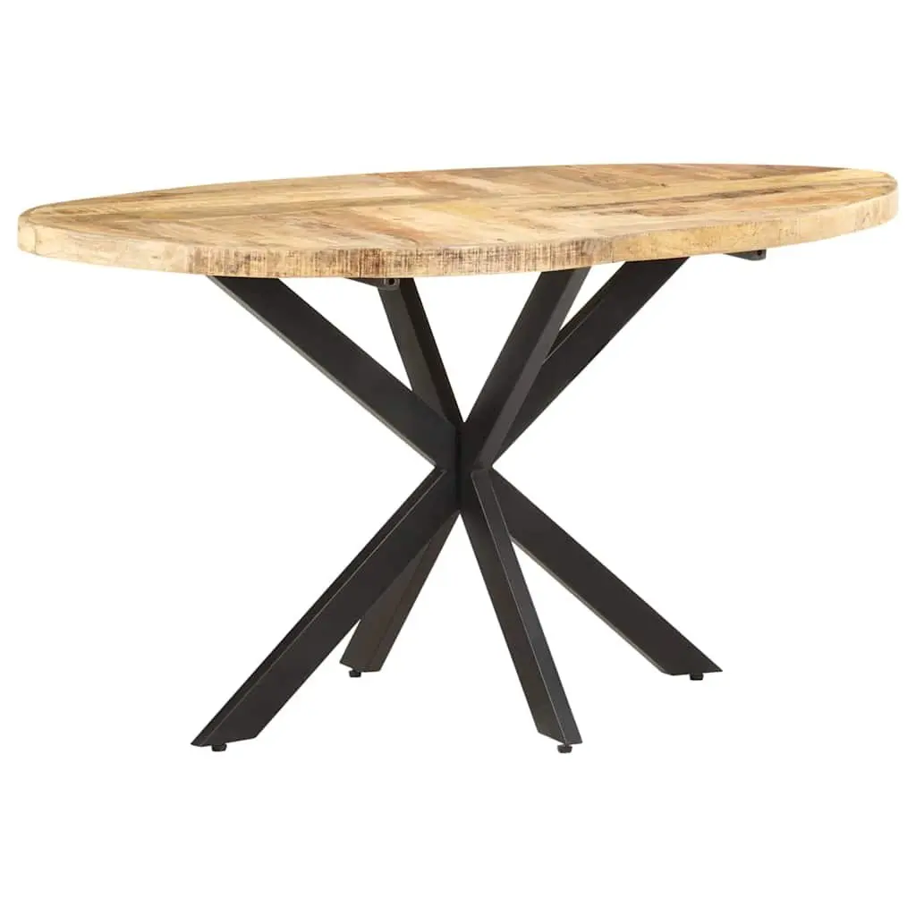 Brown Solid Mango Wood Dining Table 140x80x75 cm