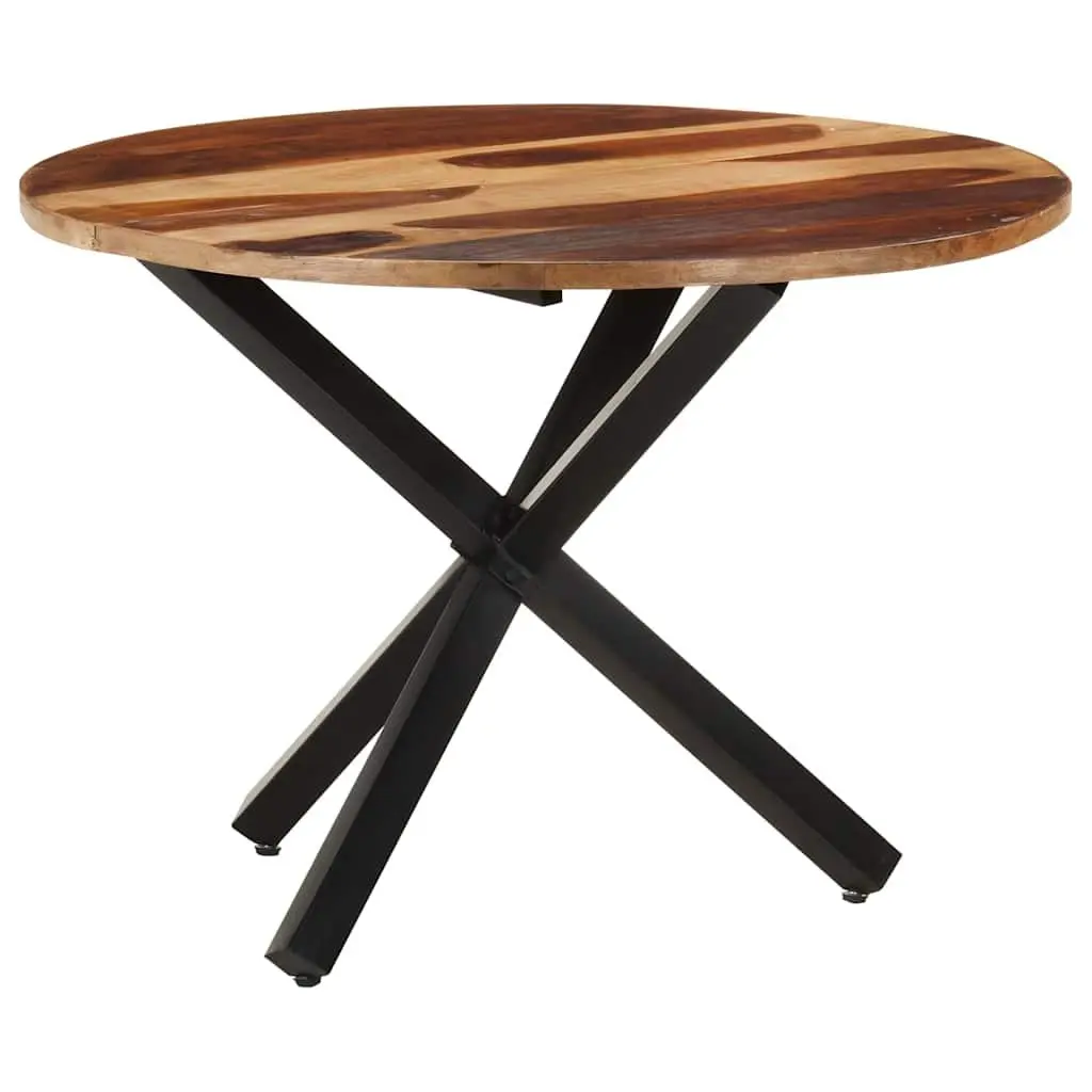 Solid Acacia Wood Dining Table 100x100x75 cm Brown