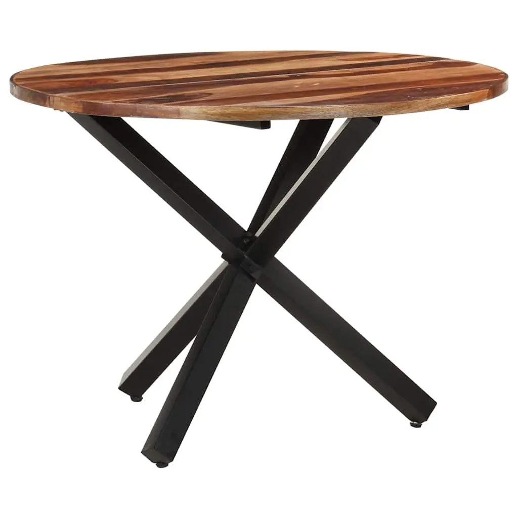 Solid Acacia Wood Dining Table 100x100x75 cm Brown