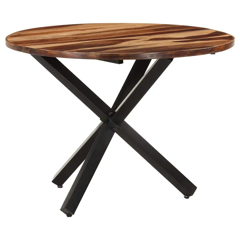 Solid Acacia Wood Dining Table 100x100x75 cm Brown