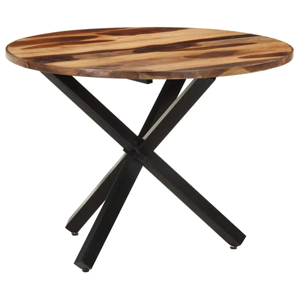 Solid Acacia Wood Dining Table 100x100x75 cm Brown