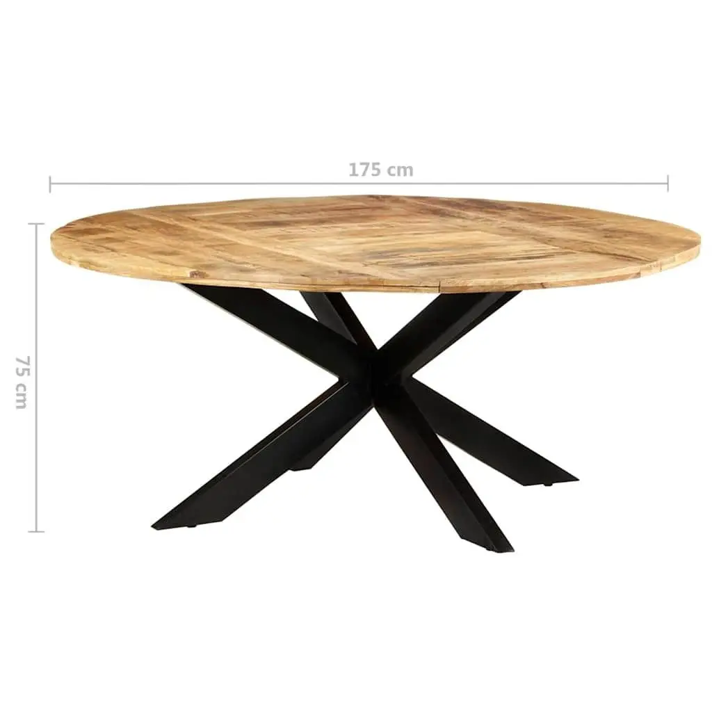 Round Dining Table 175cm in Brown Mango Wood