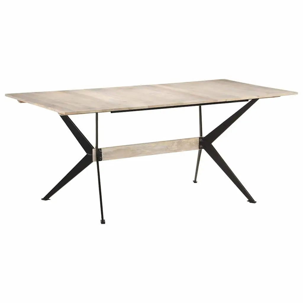 Brown Mango Wood Dining Table 180x90x76 cm