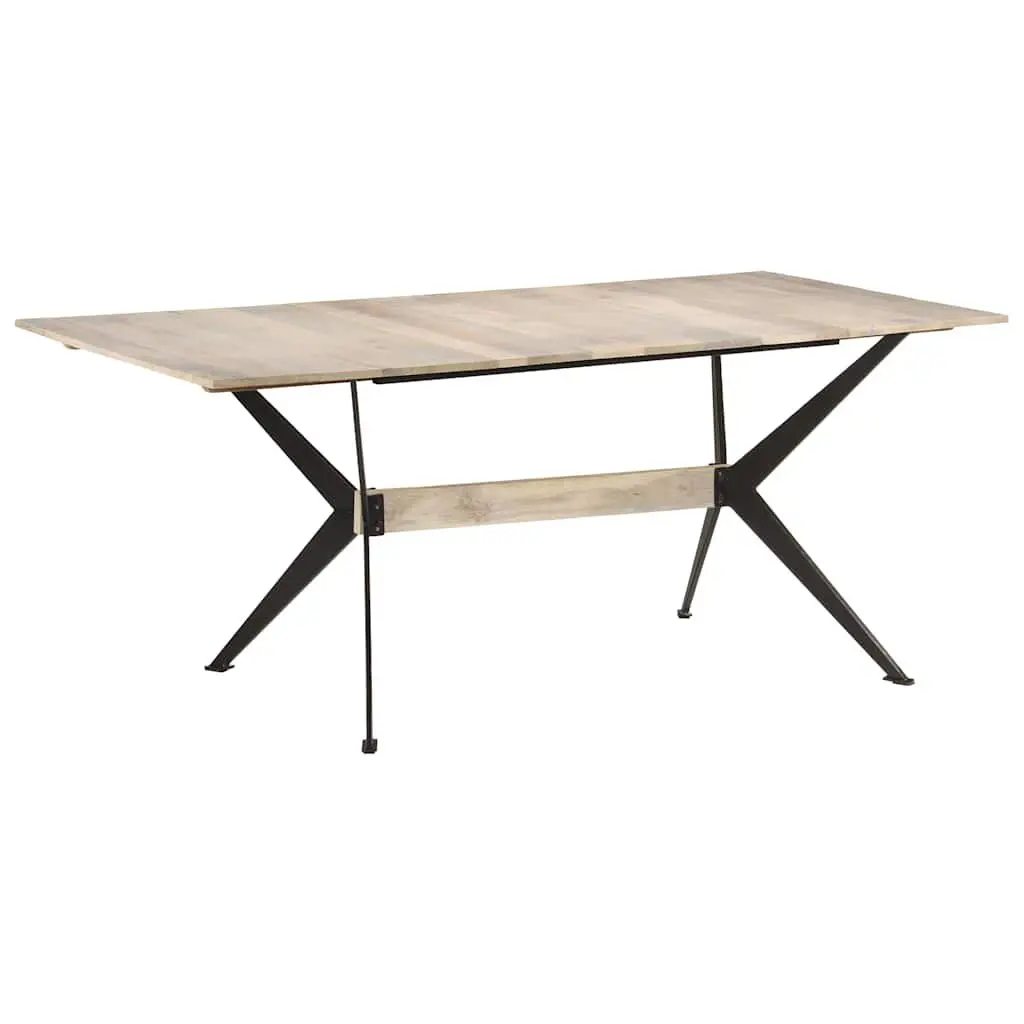 Brown Mango Wood Dining Table 180x90x76 cm
