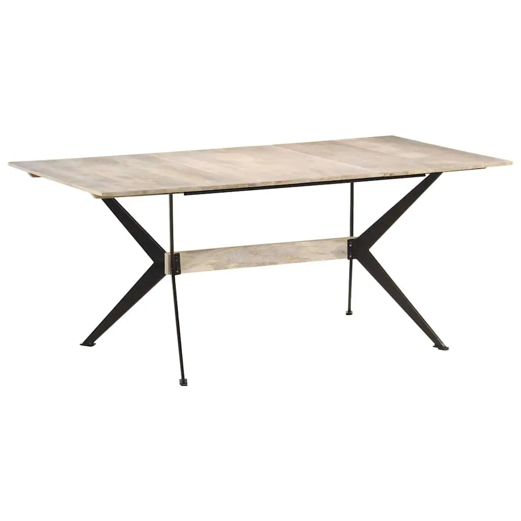 Brown Mango Wood Dining Table 180x90x76 cm