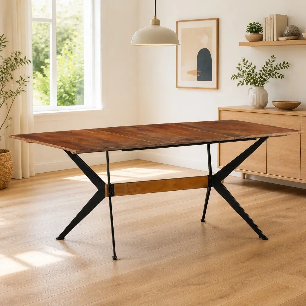 Solid Mango Wood Dining Table 180x90x76 cm