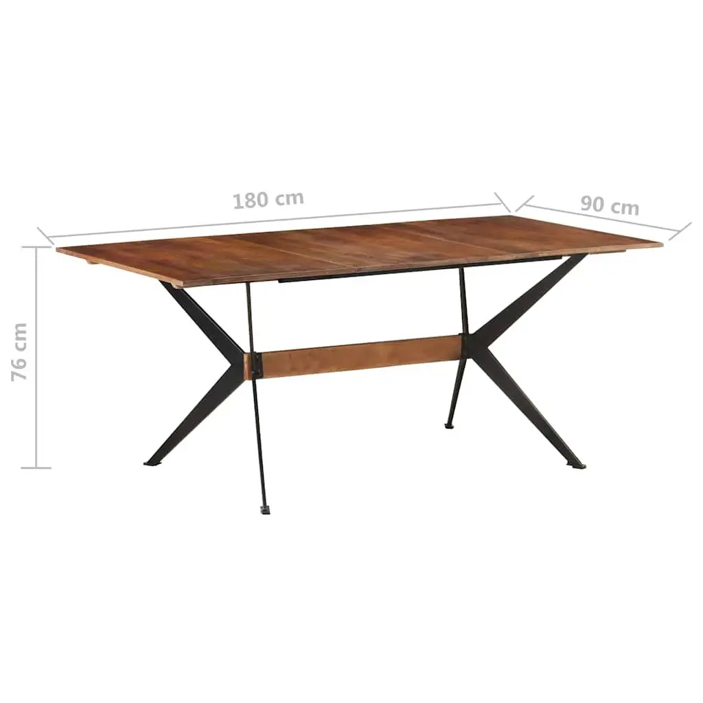 Solid Mango Wood Dining Table 180x90x76 cm