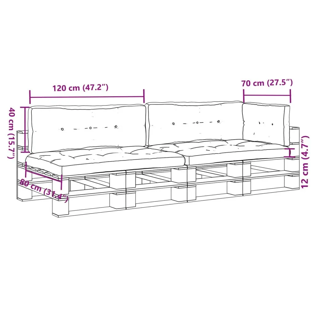 Grey Pallet Cushions 5 pcs for Outdoor Seating