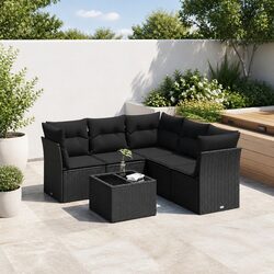 Durable 6 Piece Garden Sofa Set for Outdoor Relaxation