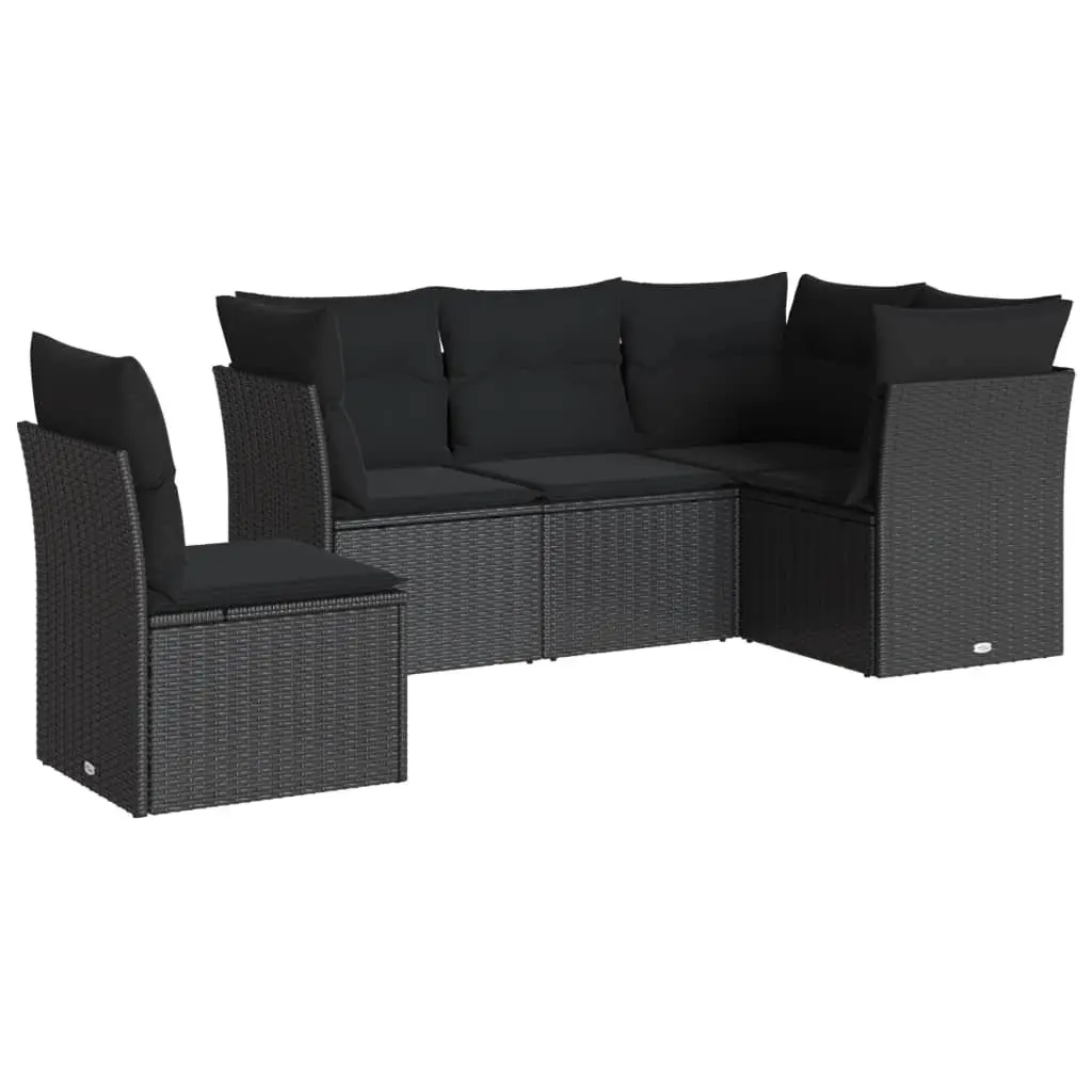 5 Piece Garden Sofa Set with Cushions