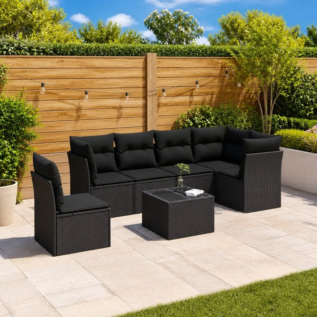 Garden Sofa Set 7 Piece Patio Furniture with Cushions