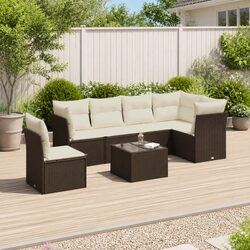 Sturdy 7 Piece Garden Sofa Set for Outdoor Spaces