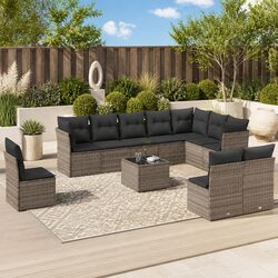 Premium 11 Piece Garden Sofa Set for Outdoor Comfort