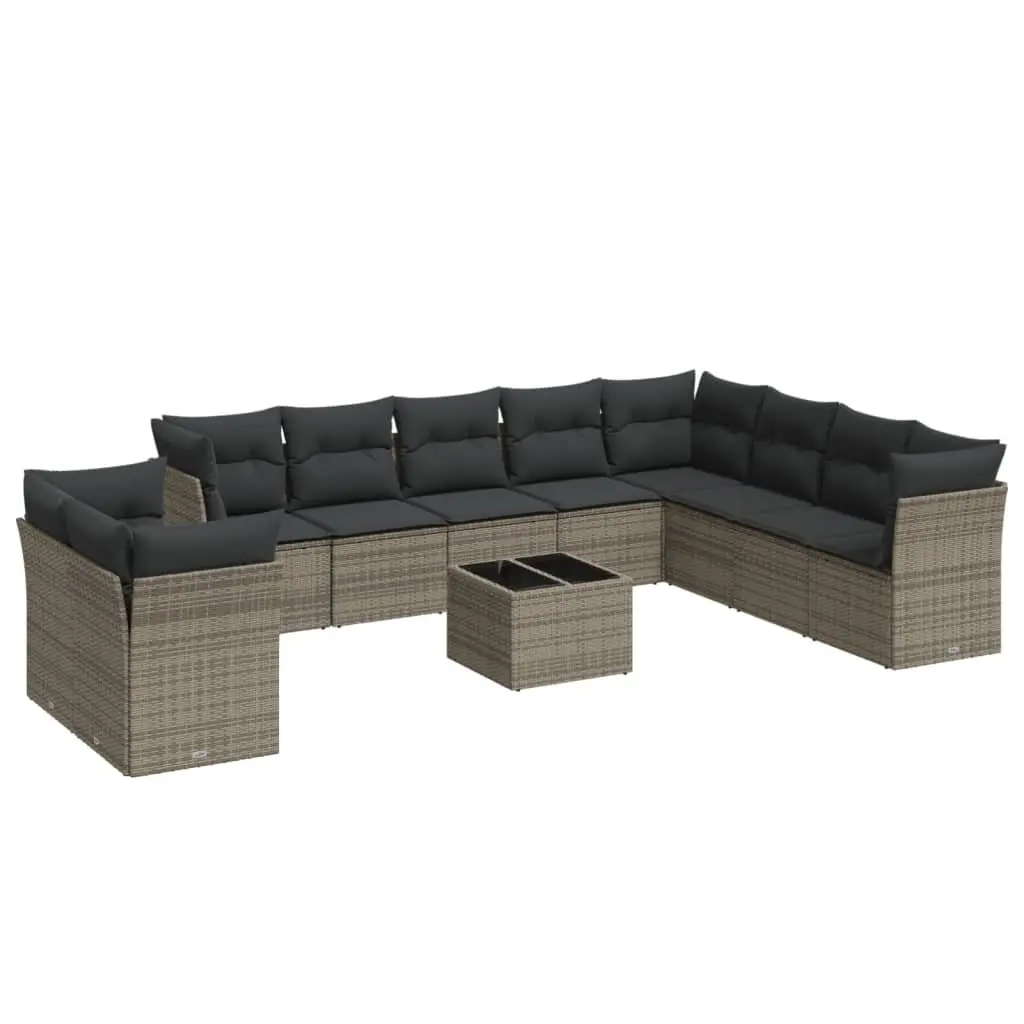11 Piece Garden Sofa Set in Grey