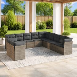 Premium 11 Piece Grey Outdoor Modular Garden Sofa Set