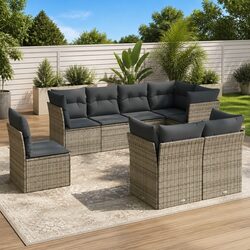 8-Piece Modular Garden Sofa Set for Outdoor Spaces