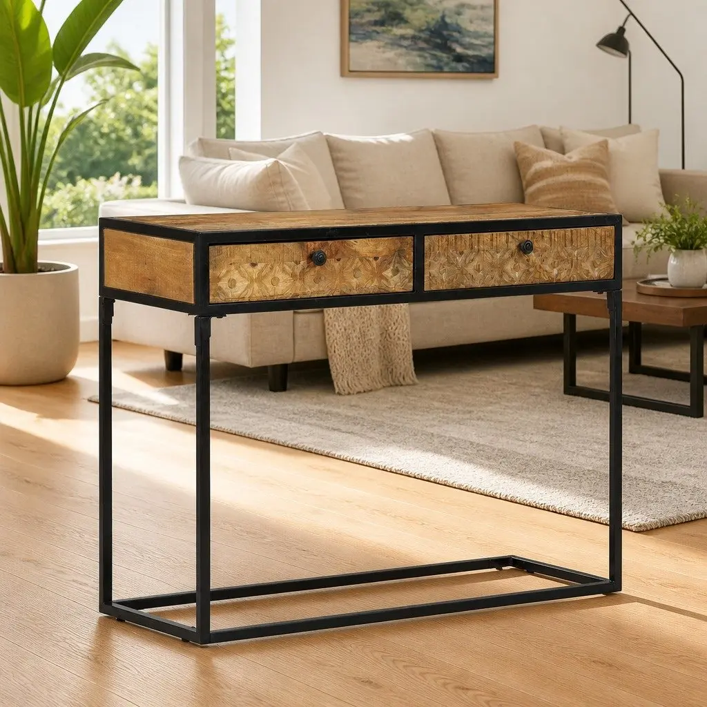 Industrial Style Console Table 100x35x75 cm