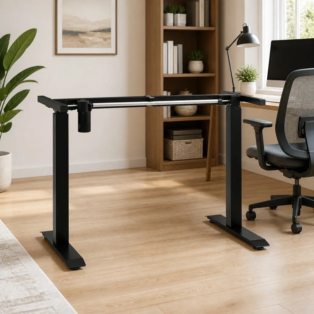 Electric Height Adjustable Desk Frame in Black