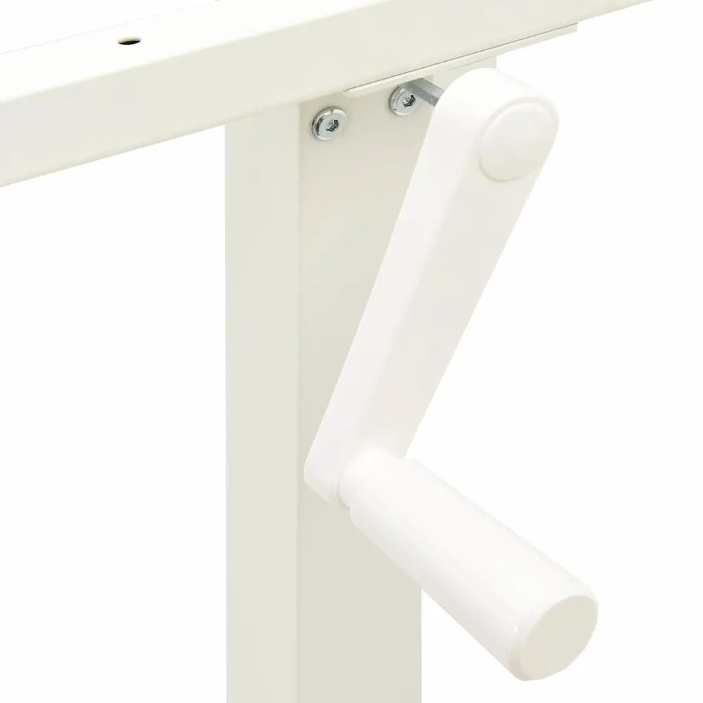 Manual Height Adjustable Standing Desk Frame White