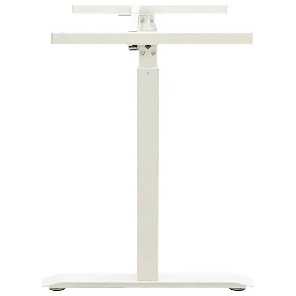 Manual Height Adjustable Standing Desk Frame White