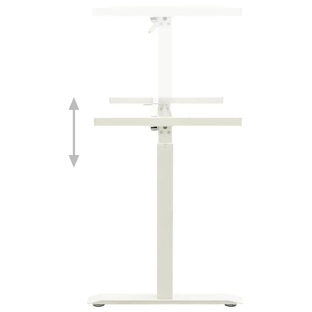 Manual Height Adjustable Standing Desk Frame White