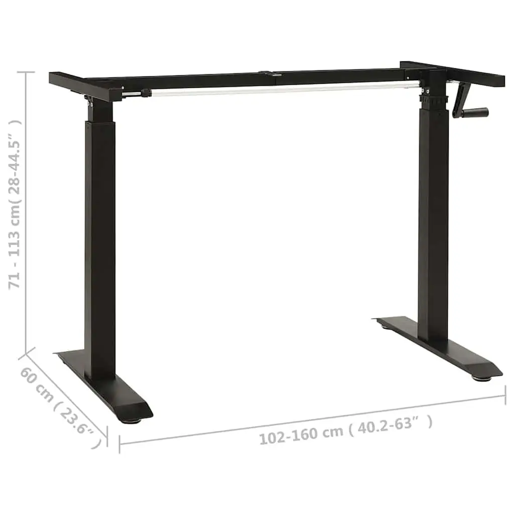 Manual Height Adjustable Desk Frame with Hand Crank