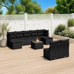 Durable 10 Piece Garden Sofa Set for Outdoor Relaxation