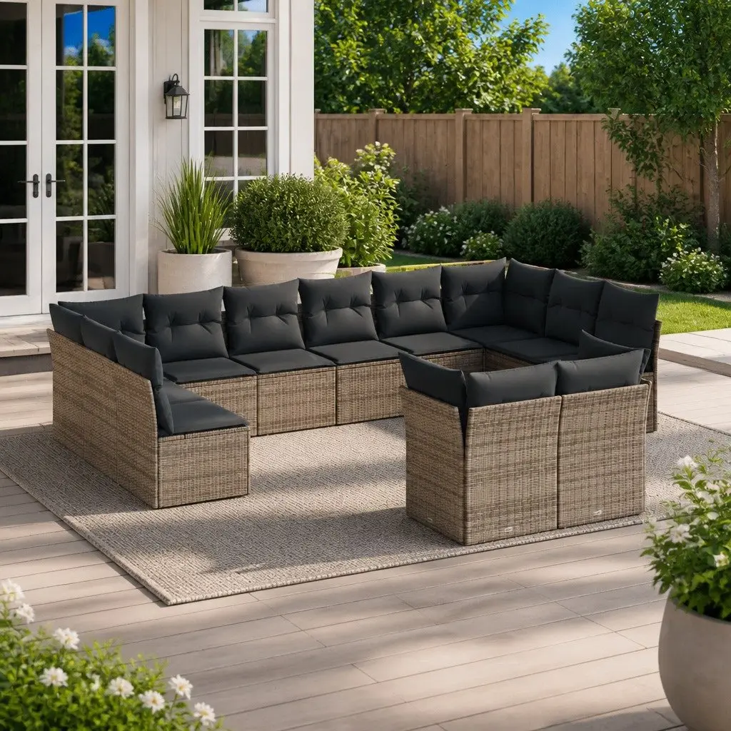 Modular 12-Piece Garden Sofa Set for Outdoor Comfort
