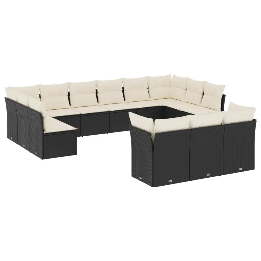 Modular 13 Piece Garden Sofa Set in Black