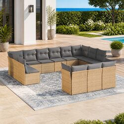 Durable 13 Piece Garden Sofa Set for Outdoor Living
