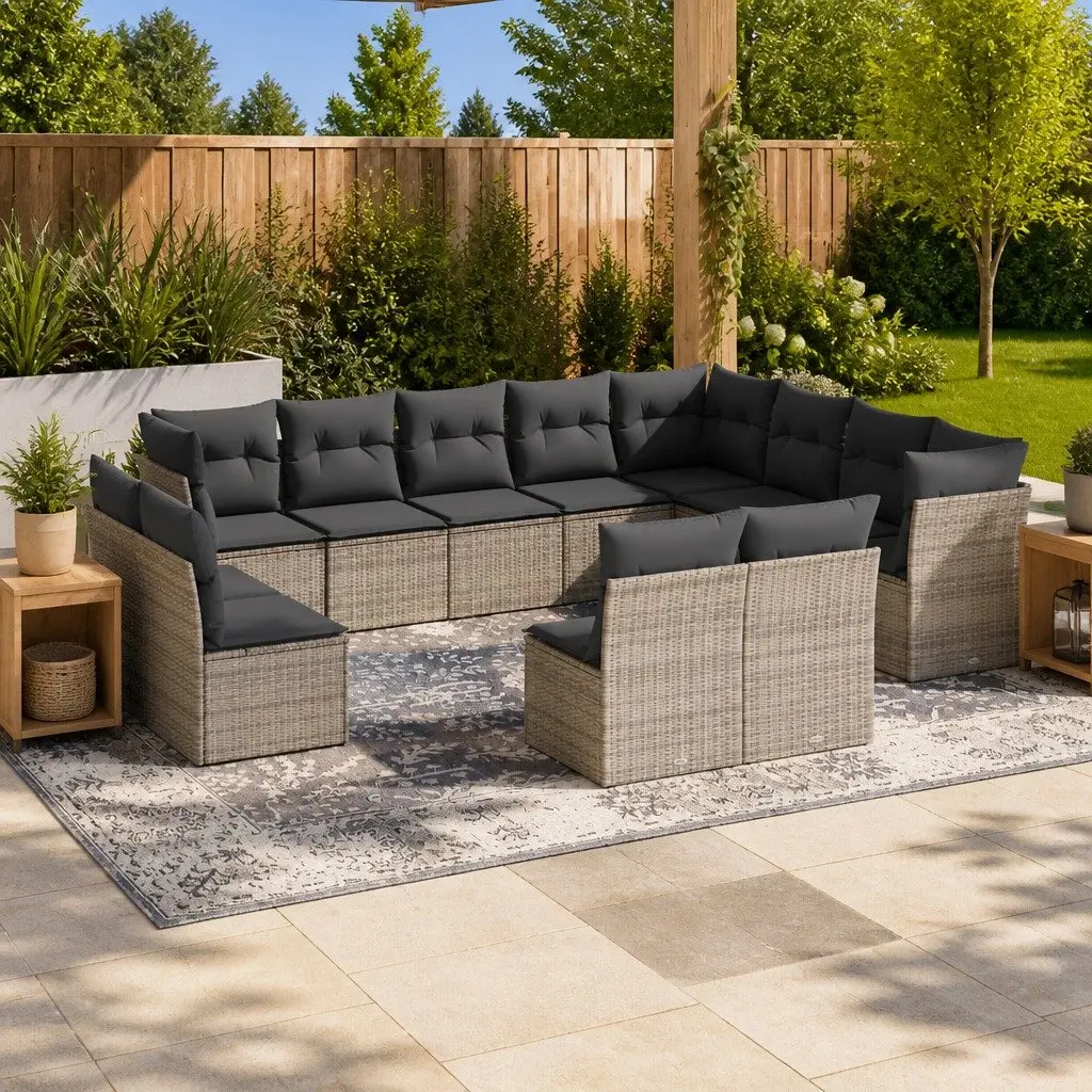 12 Piece Modular Garden Sofa Set with Cushions