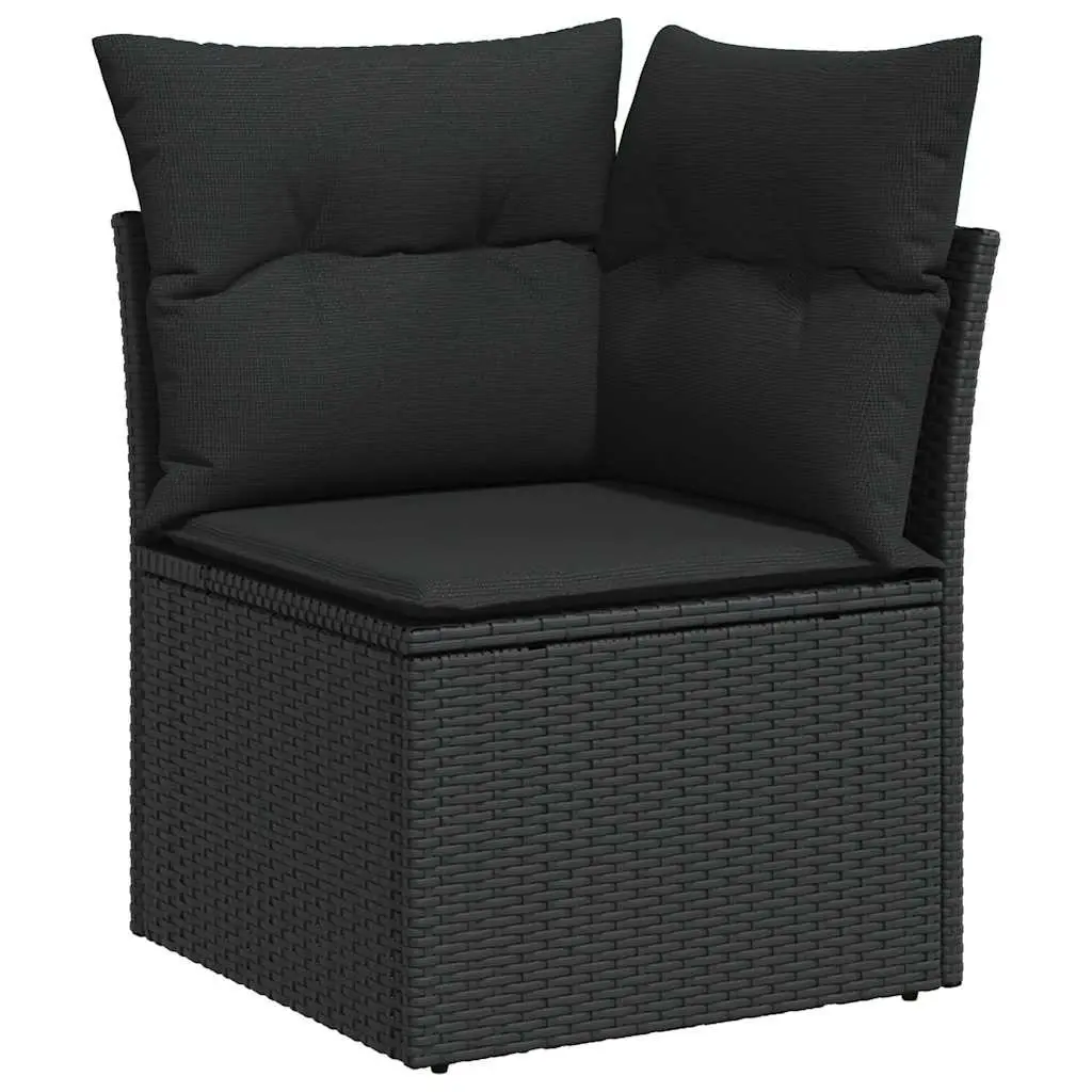 Garden Sofa Set PE Rattan 13 Piece Outdoor Furniture Black Patio Lounge