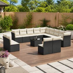 Premium 14-Piece Garden Sofa Set for Outdoor Comfort