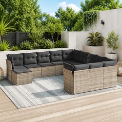Modular Garden Sofa Set 12 Piece Outdoor Furniture Grey