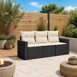 Durable 3-Piece Garden Sofa Set with Cushions
