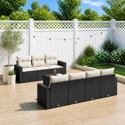 Durable 8-Piece Garden Sofa Set with Cushions